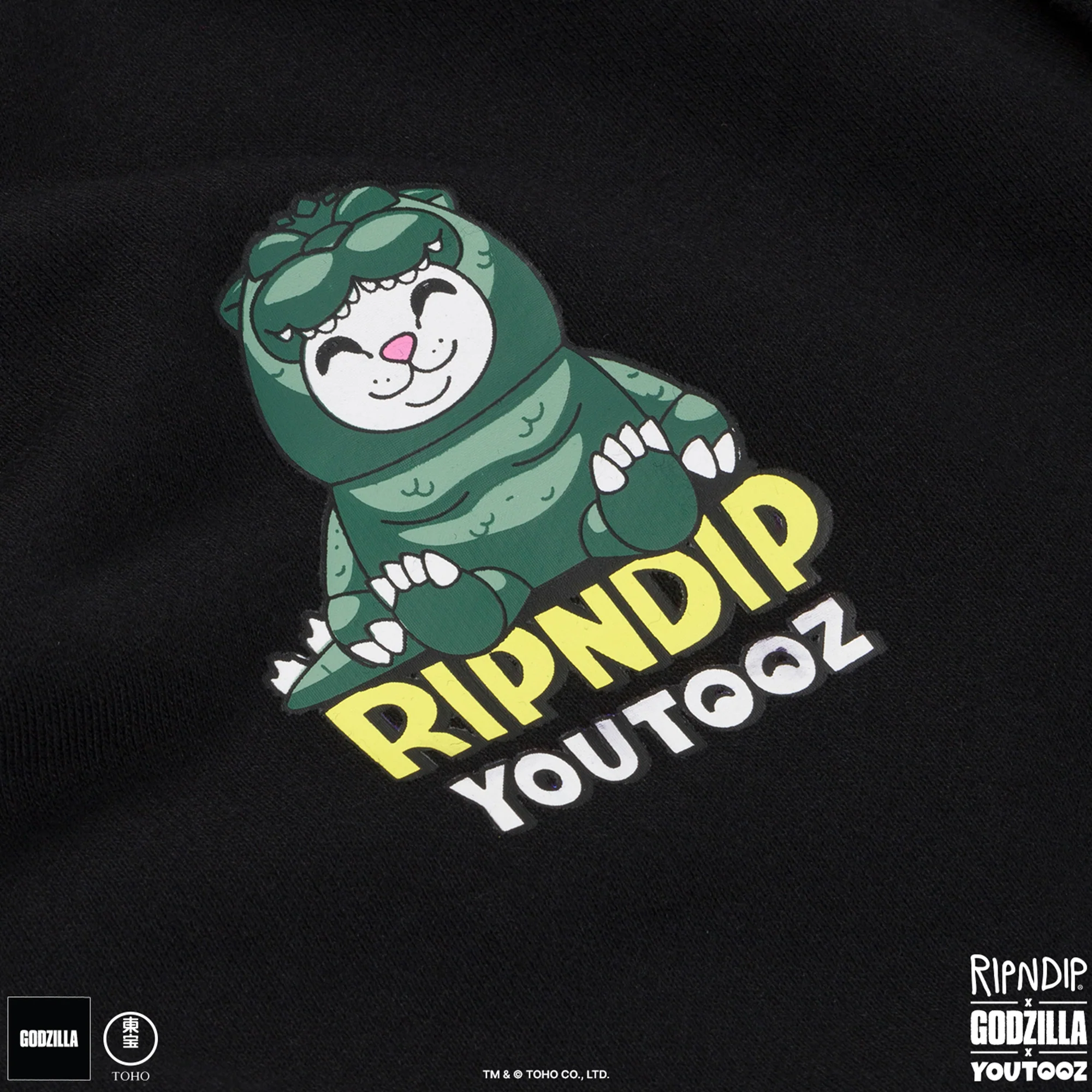 Youtooz x RIPnDIP x Godzilla Hoodie (Black) - Image 3
