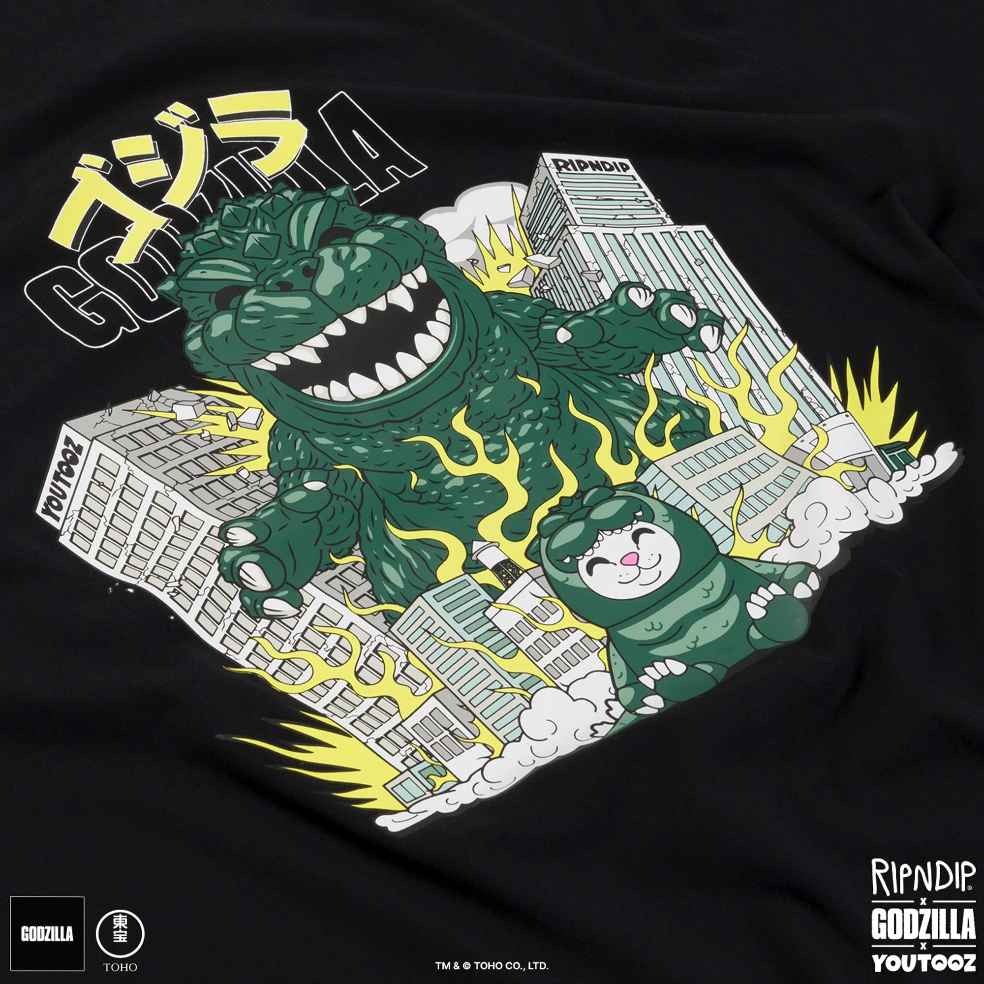 Youtooz x RIPnDIP x Godzilla Tee (Black) - Image 4